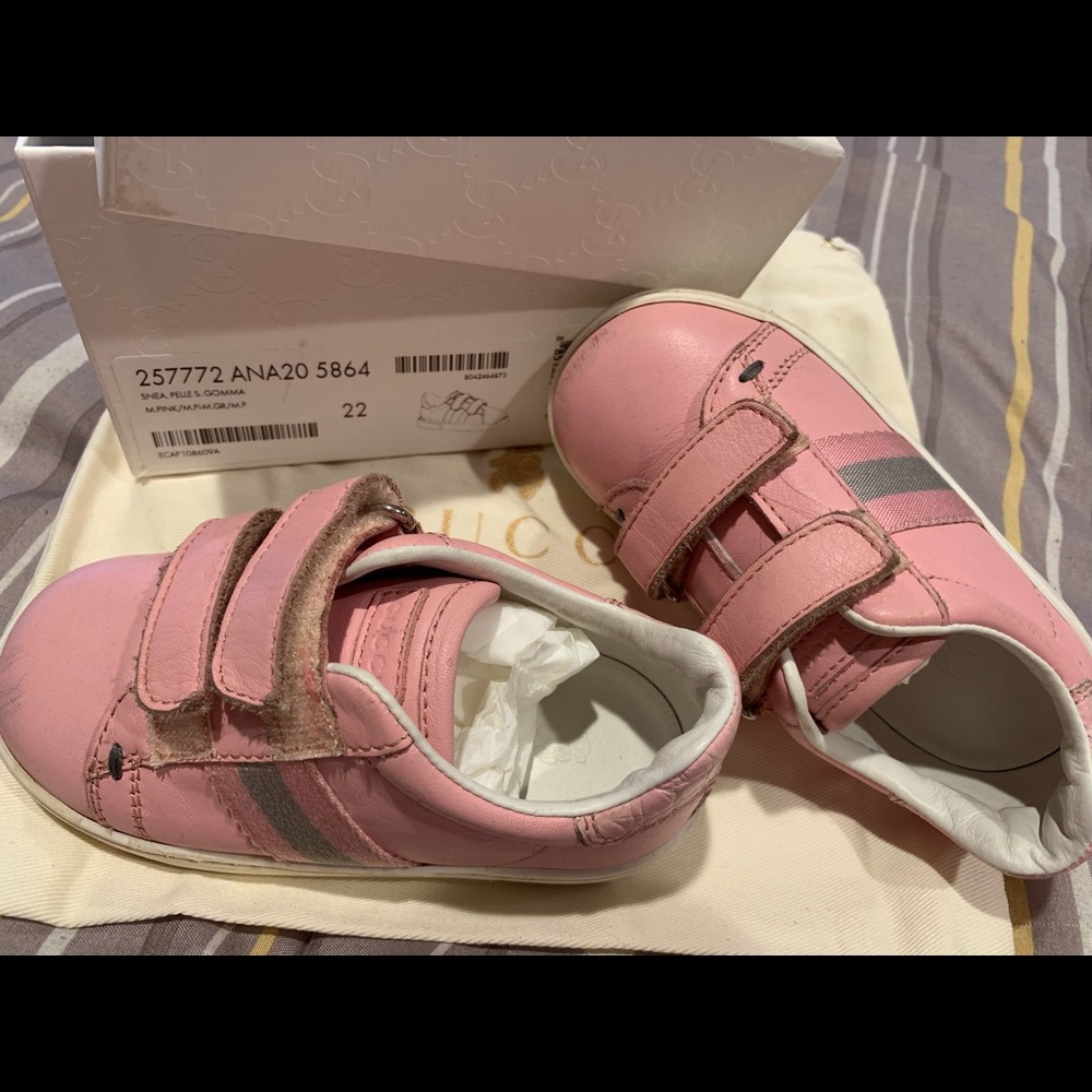 Girls Toddler Authentic Pink Gucci Sneakers